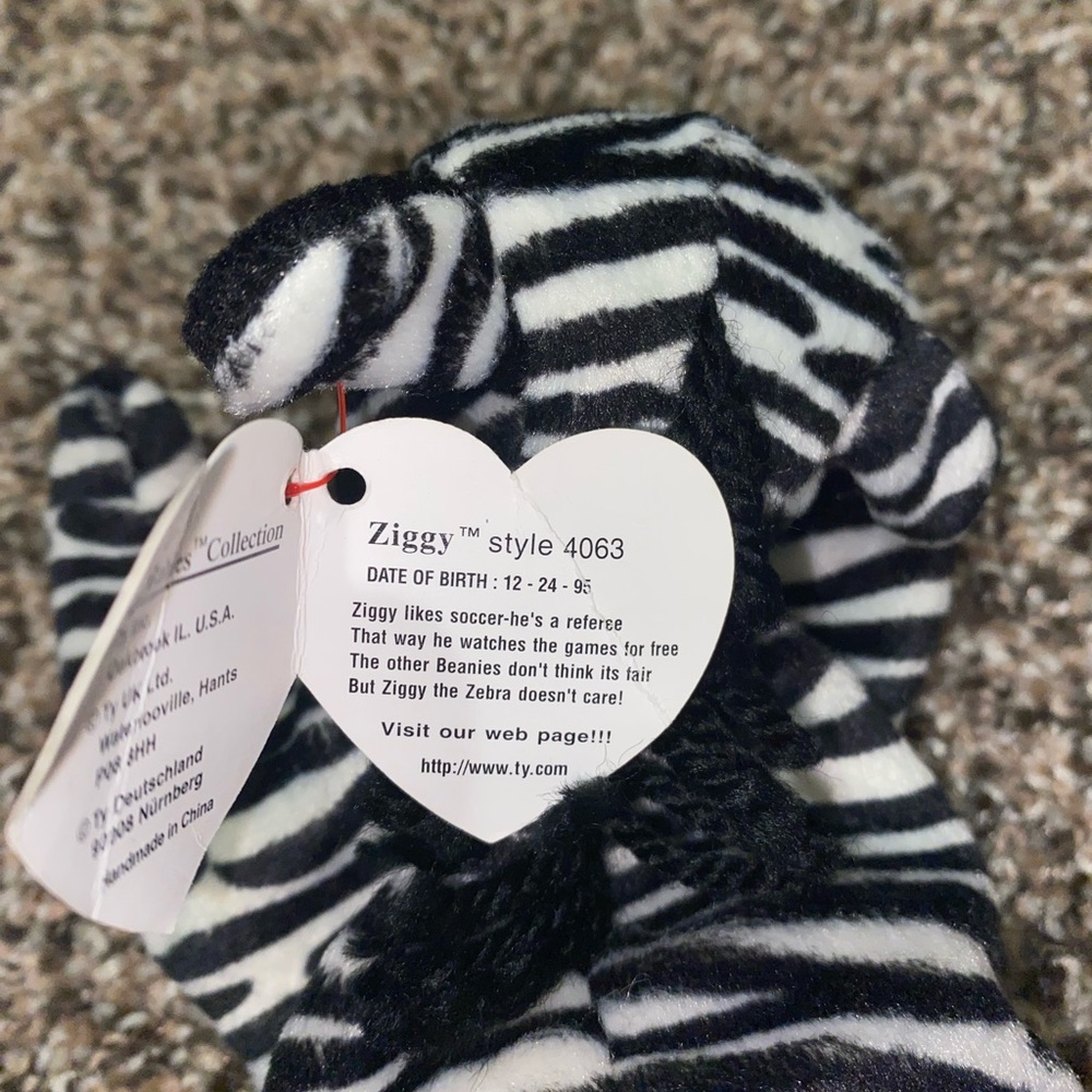 TY Zebra Striped Plush Toy - Picture 4 of 4